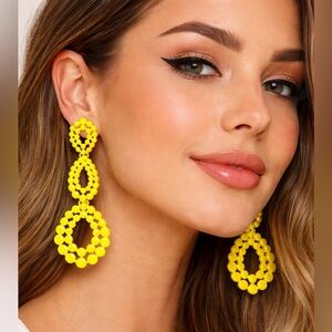 Yellow earrings